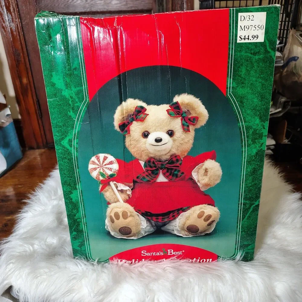 HTF Vintage 1990s Santas Best Animated Teddy Bear 16